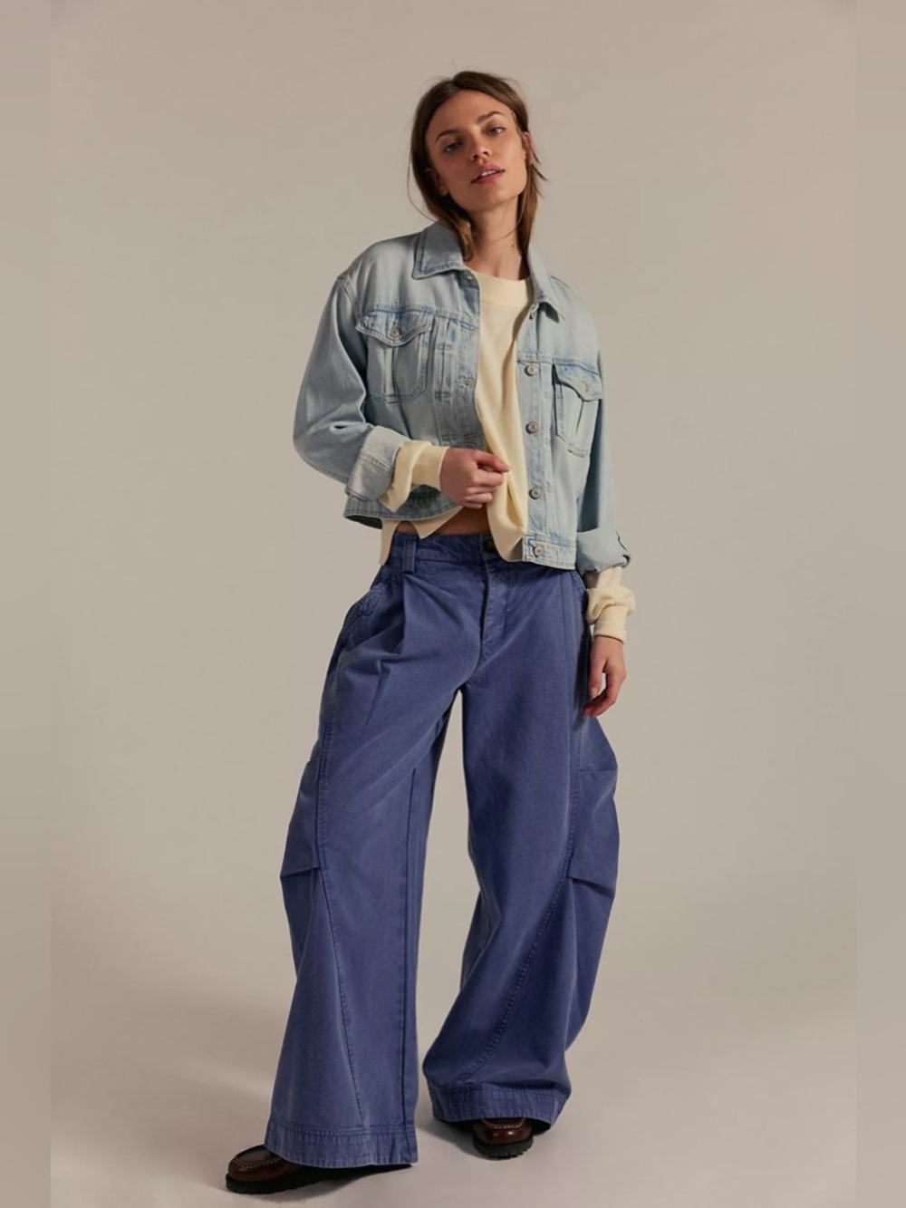Free People Must Have Wide Leg Blue Pant. Size 4. New with tags.